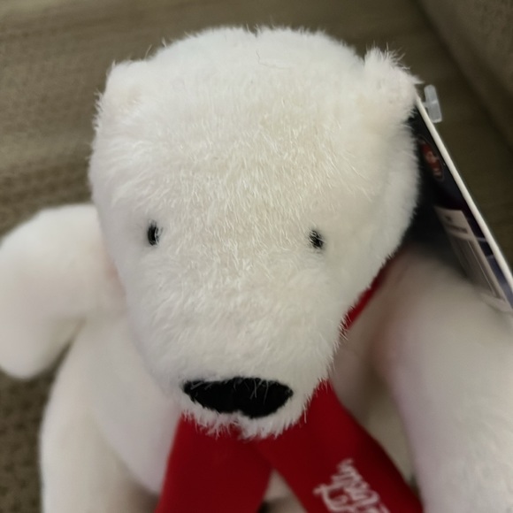 Vintage NWT 2007 Coca Cola Plush Polar Bear w/ Scarf 10” Toy Stuffed Animal - Picture 3 of 10